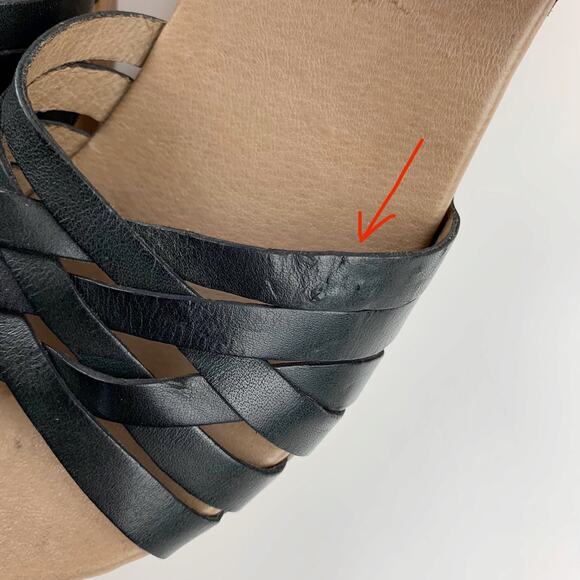 Dansko Dawson Heeled Sandals Strappy Black Leather Women's 42 US 11.5 12 - Picture 7 of 13